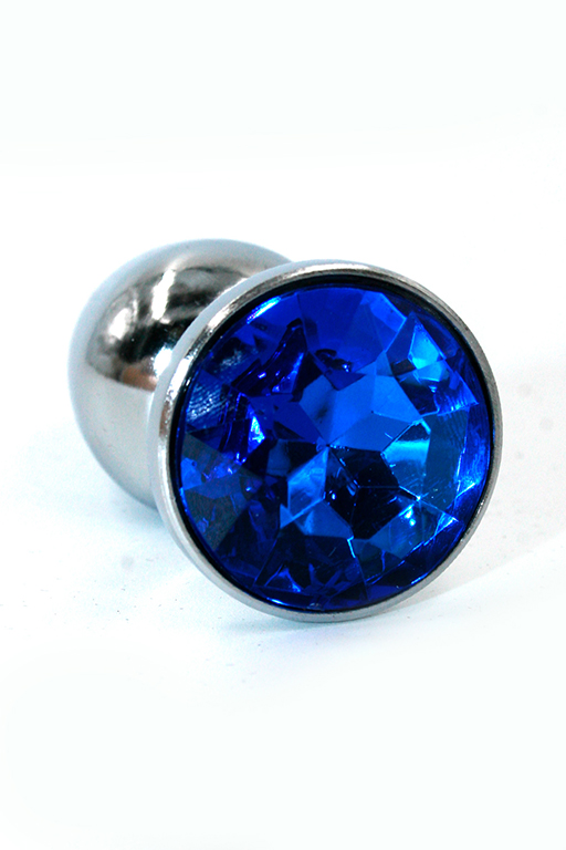 Анальная пробка "Small" хромированная dark blue KL-H011S