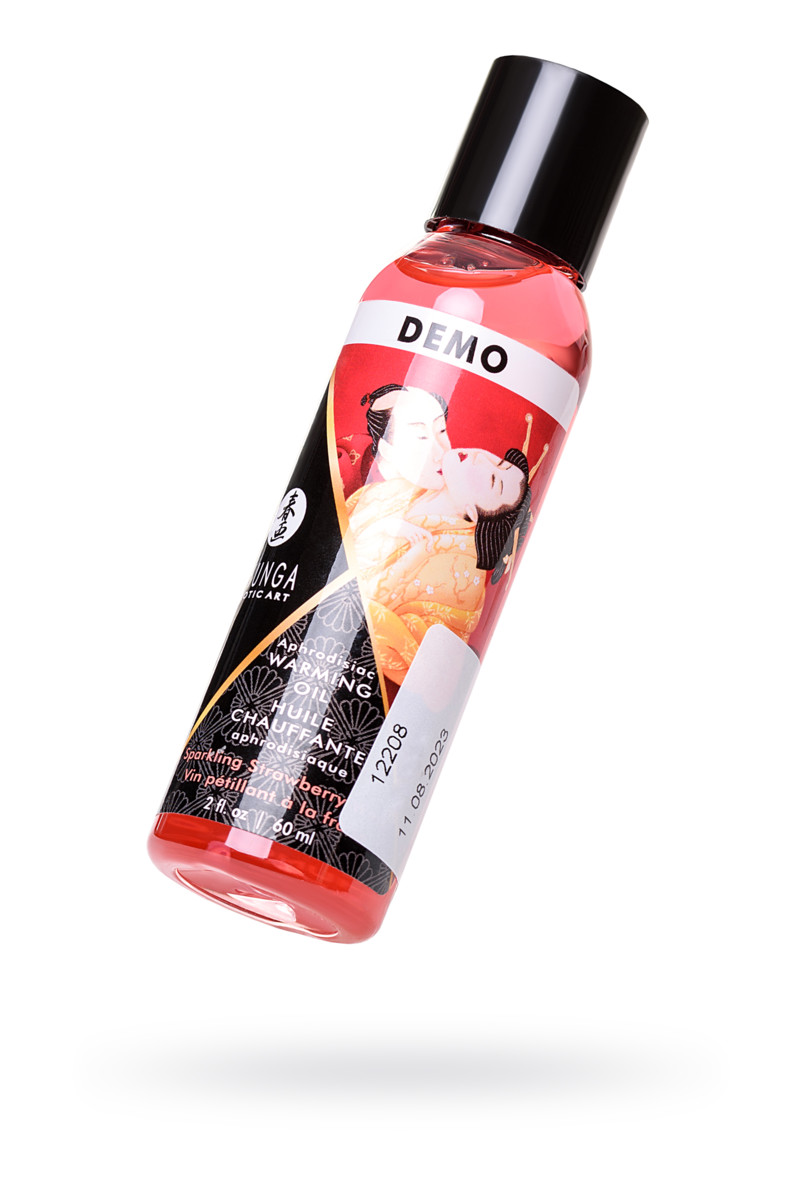 МАСЛО ДЛЯ МАССАЖА SHUNGA КЛУБНИКА И ШАМПАНСКОЕ, РАЗОГРЕВАЮЩЕЕ, 60 МЛ